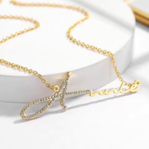 Personalised Signature Diamond Name Necklace