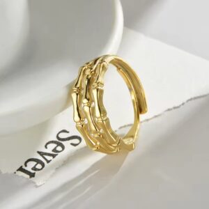 Golden Bone Stack Ring