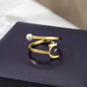 Arabic Alphabet Pearl Ring