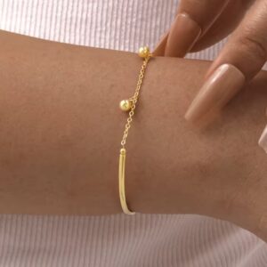 Minimalist Ball & Semi-Circle Bracelet