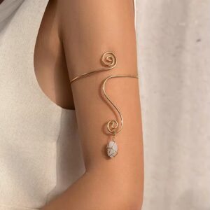 Water Drop Stone Cuff Bangle