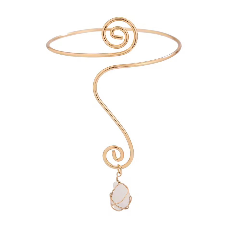 Water Drop Stone Cuff Bangle - Image 10