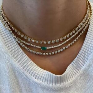 Chic Geometry Tennis Chain Choker